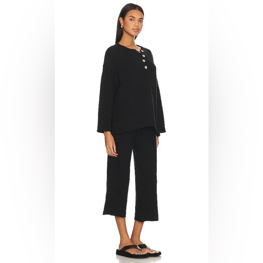 Free People Beach Hailee Sweater Set Black XS Boho Coastal Yachtcore Cozycore - Picture 2 of 10
